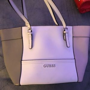 Guess Purse White Grey Beige